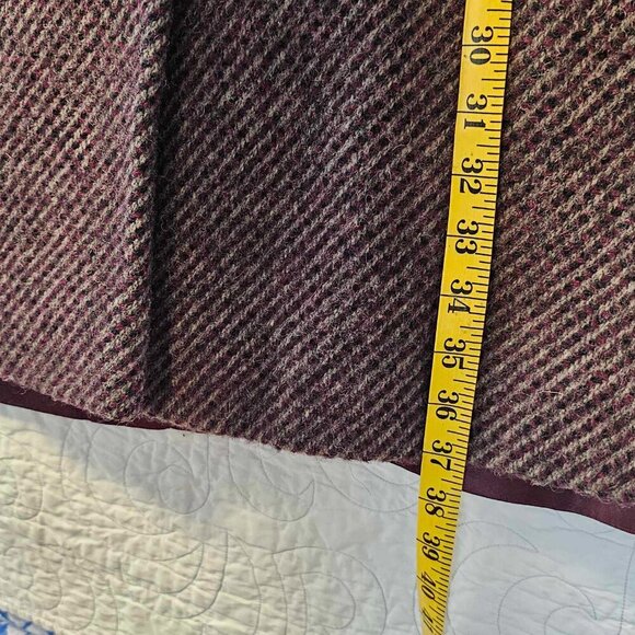 Bromleigh Purple or Burgundy Vintage Wool Tweed Coat Approximate Size Medium - Picture 9 of 10